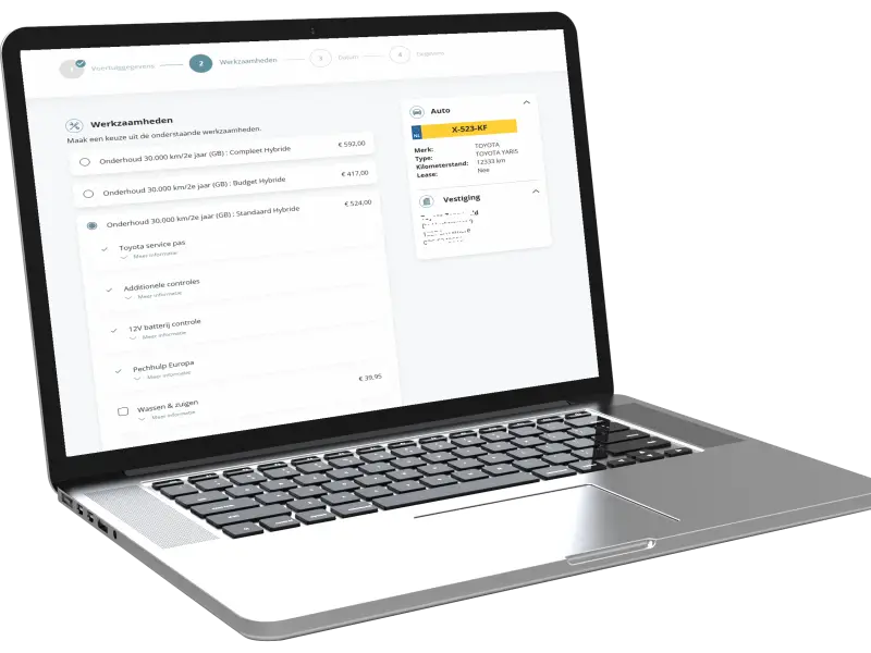 Plan-IT Core: Online afspraak maken scherm